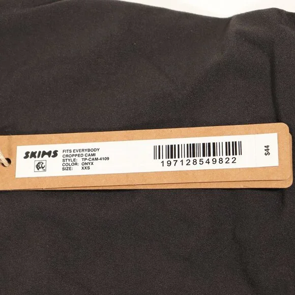 NWT SKIMS Fits Everybody Cropped Cami in Onyx - Picture 11 of 16